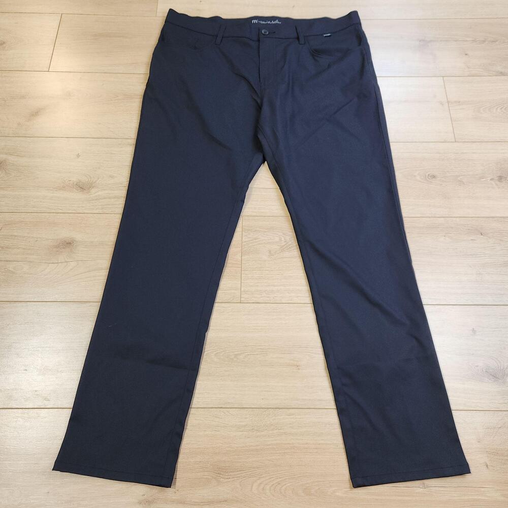 Travis Mathew Open To Close Pants Mens 38x32 Black Chino Golf Casual Stretch